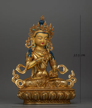Vajrasattva Handmade Gold-Gilded Statue | Symbol of Purification
