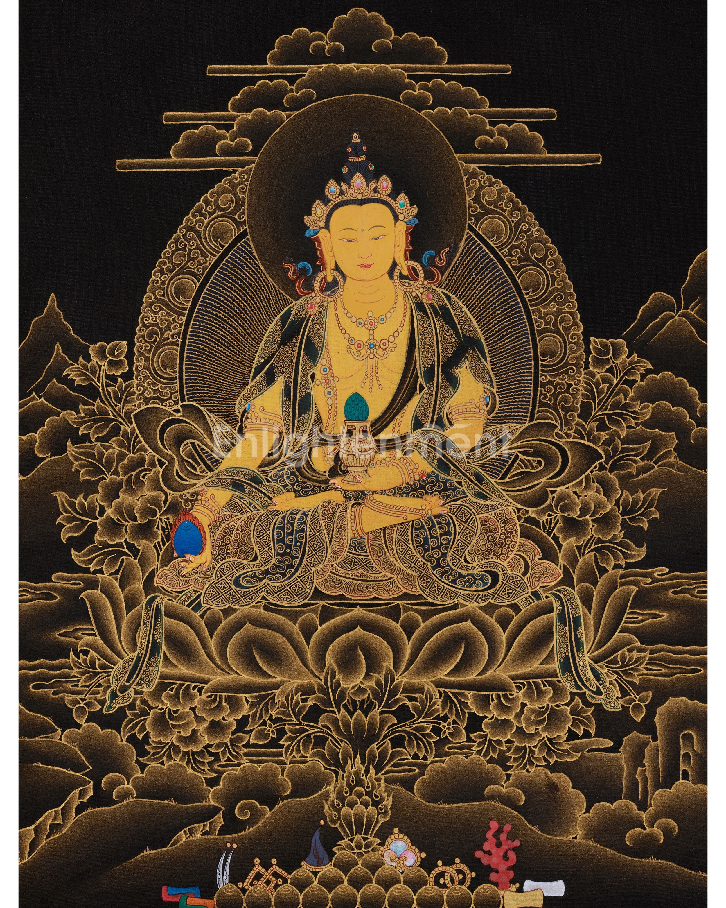 Kshitigarbha Bodhisattva of Compassion Thangka