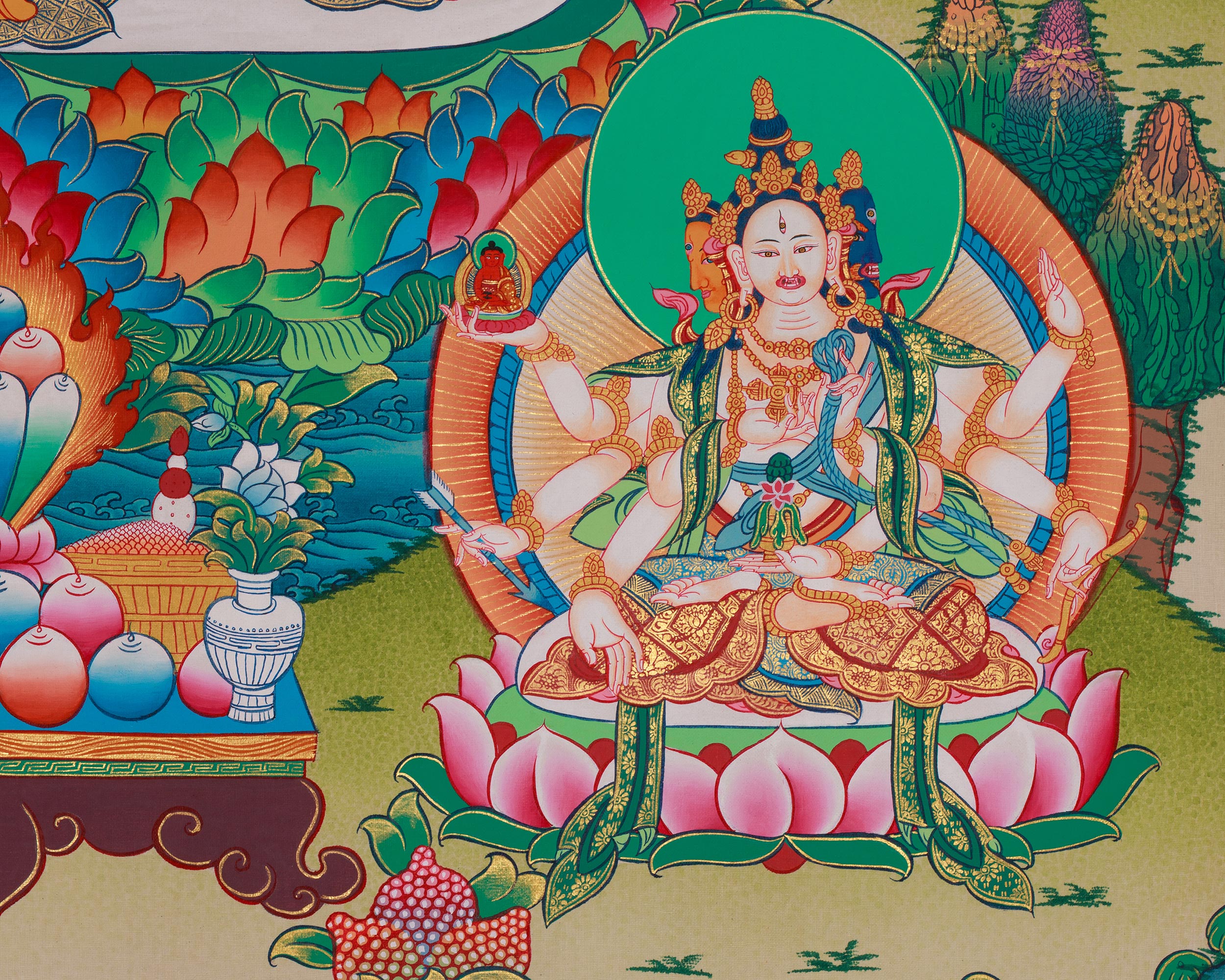 Tibetan Thangka of White Tara | Healing Deity | Sita Tara