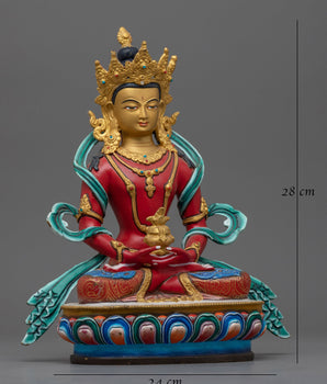 Red Amitayus Figurine | Embrace the Essence of Longevity and Vitality