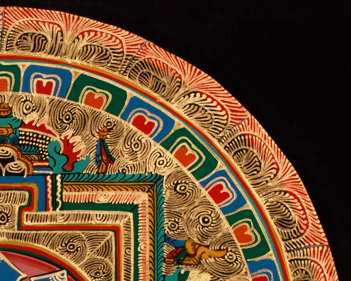 Buddhist Om Mandala Artwork | Tibetan Symbol of Sound and Light