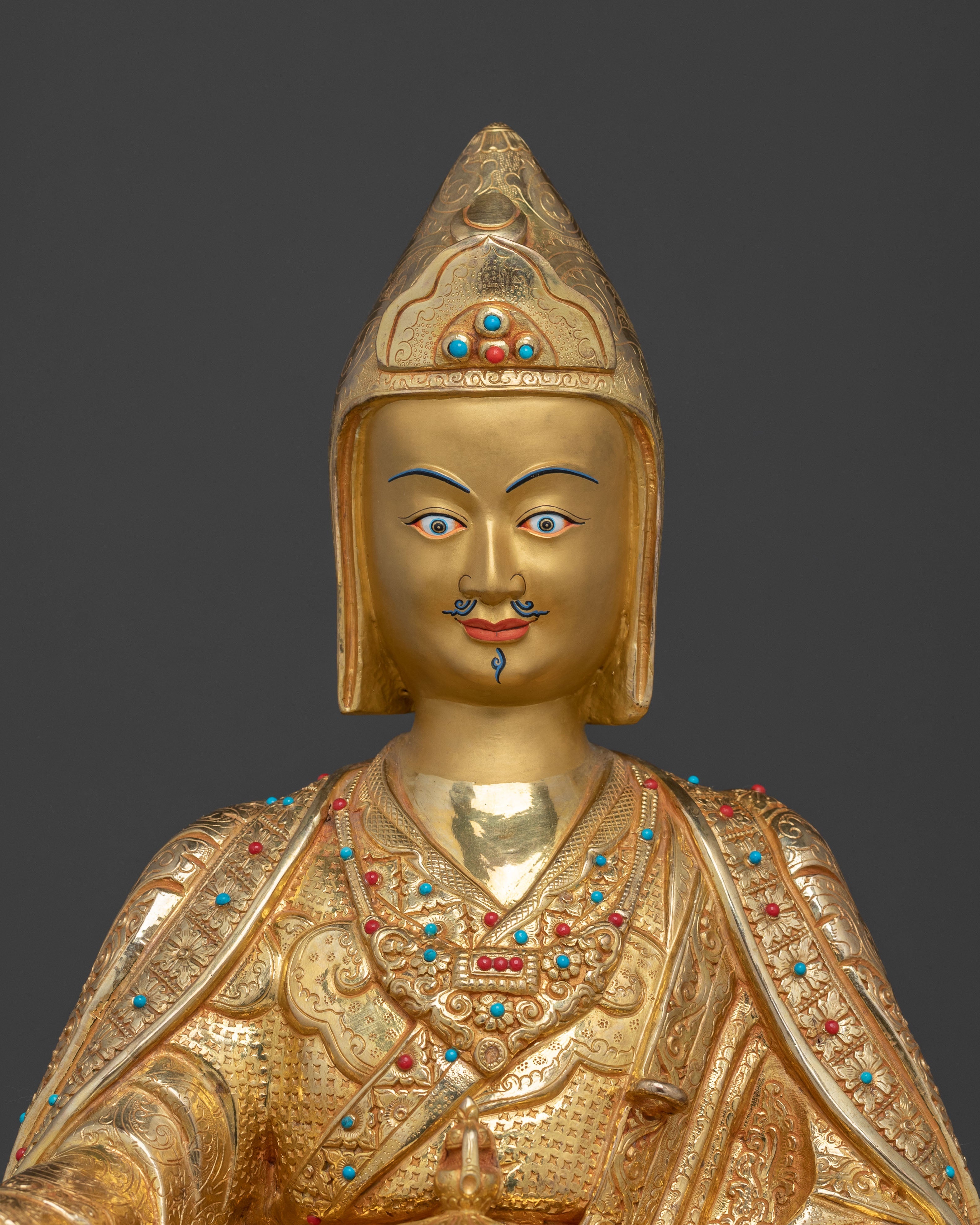 Sacred Tibetan Guru Rinpoche Statue | Padmasambhava Buddhist Sculpture