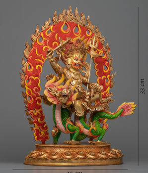 white dzambhala practice statue