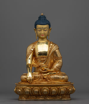 Shakyamuni Buddha Gold Figurine 