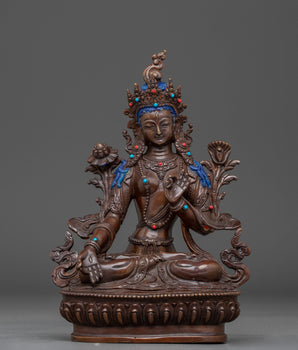 Buddhist White Tara Deity Art for Dharma Decor