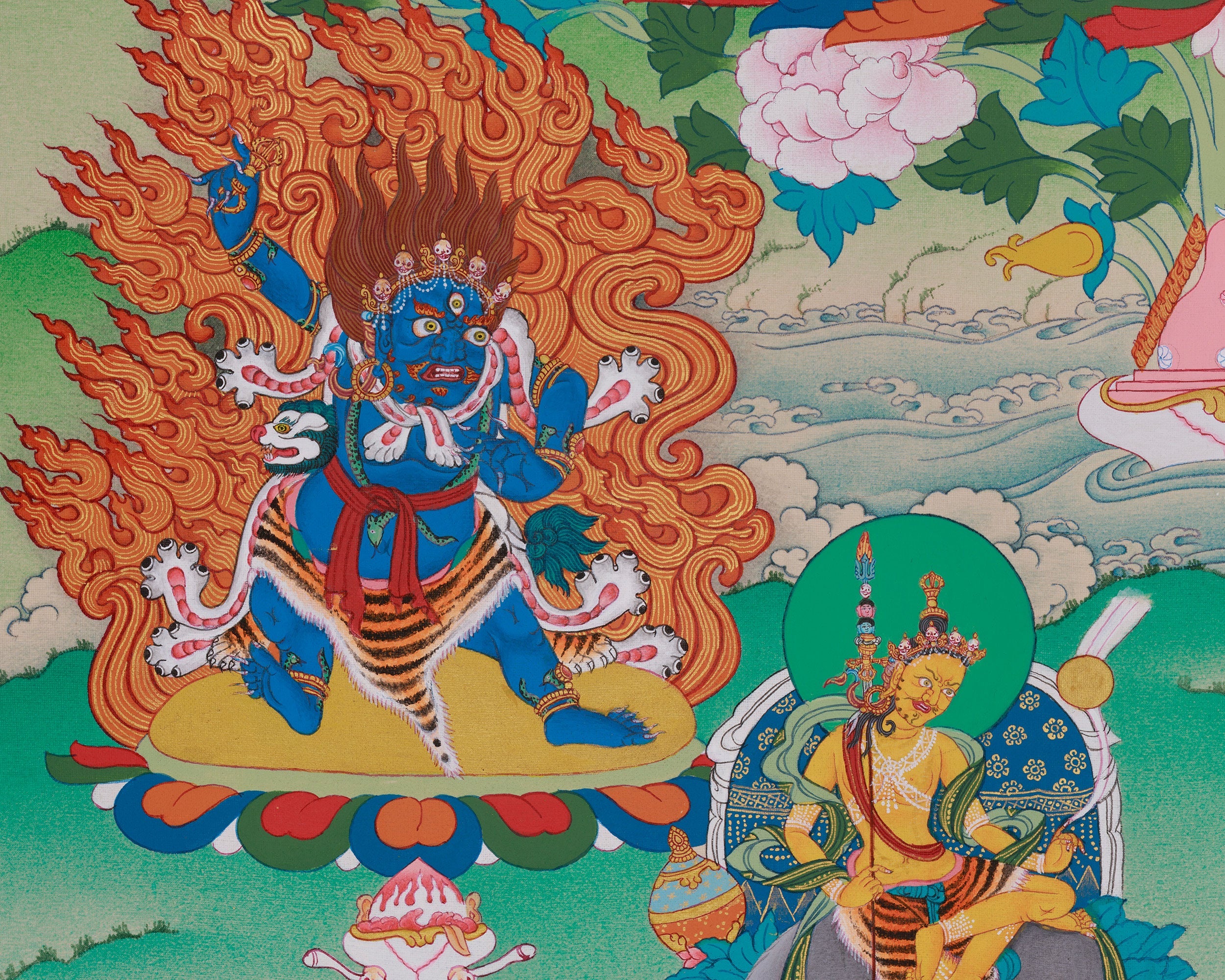 Guru Padmasambhava Art | Tibetan Buddhist Thangka Painting for Vajrayana Altar