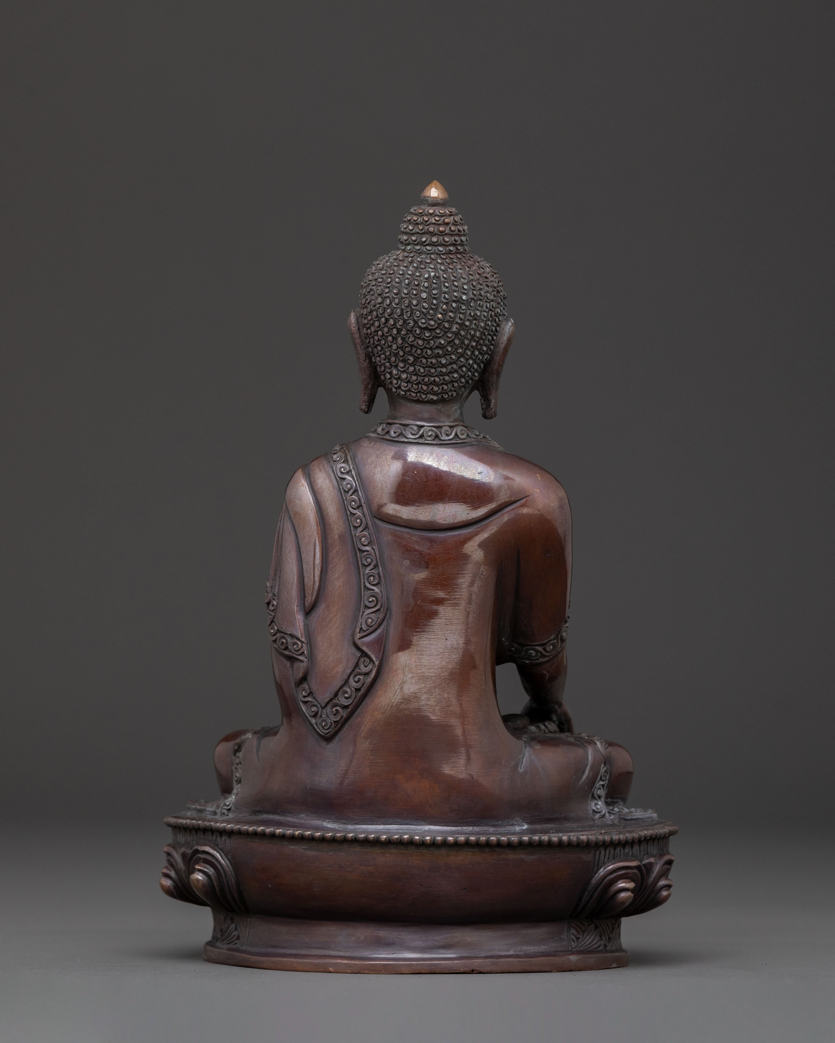 Shakyamuni Buddha Compassion Statue – Oxidized Copper Art
