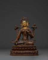  White Tara Copper Female Deity