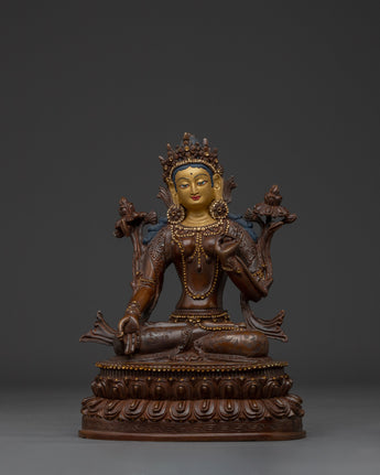  White Tara Copper Female Deity