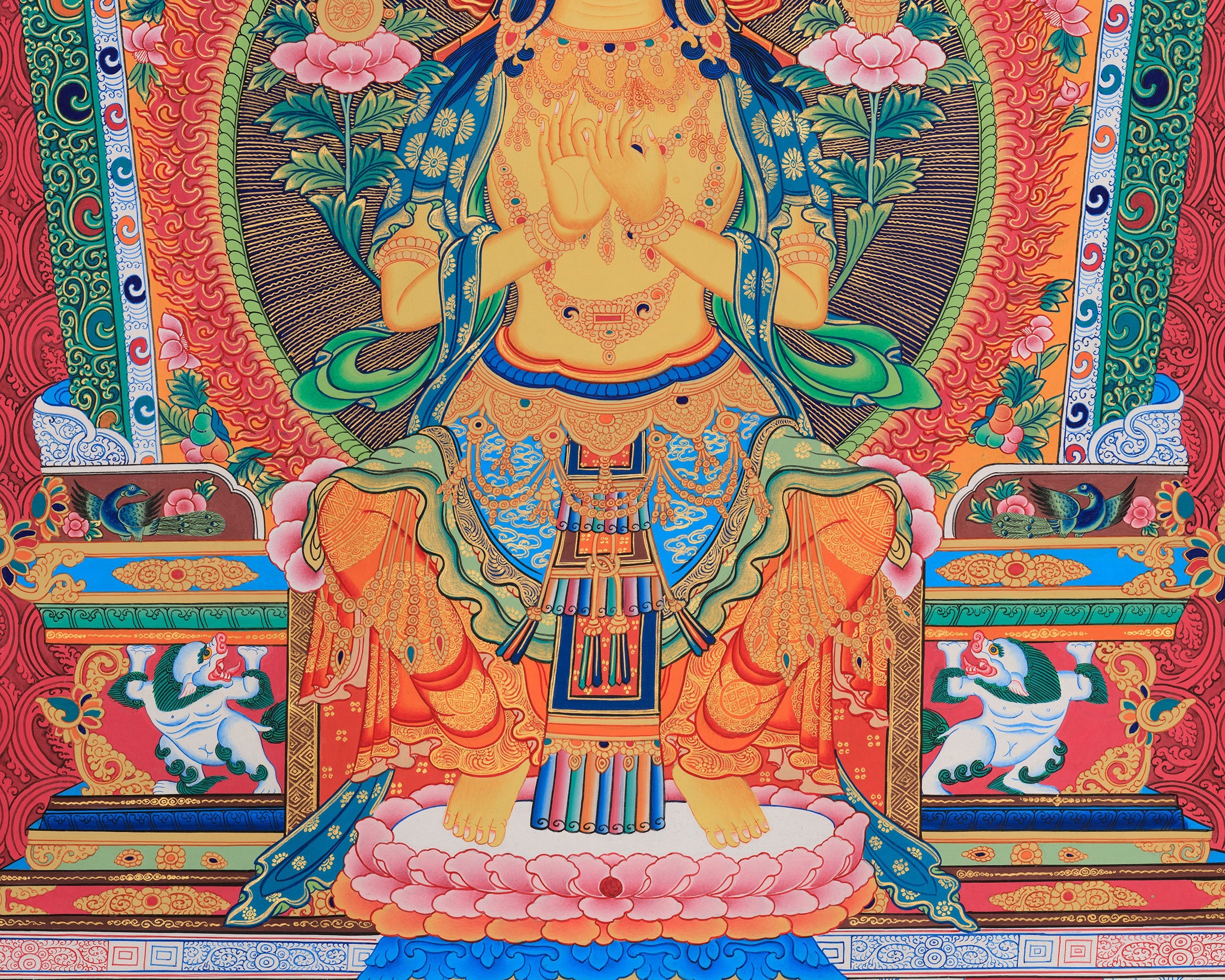 Enlightened Maitreya Buddha Canvas Print | Giclee Artwork