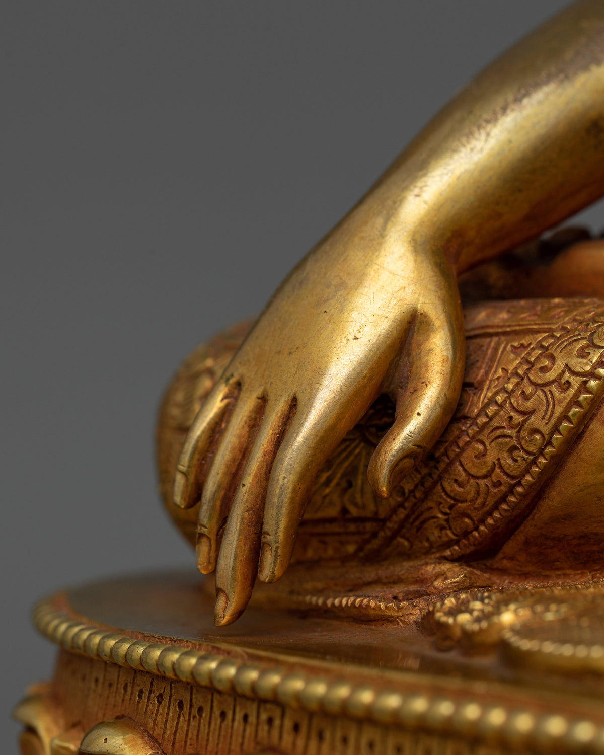 Shakyamuni Buddha Gold-Gilded 12 Inches Statue | A Symbol of Peace and Enlightenment