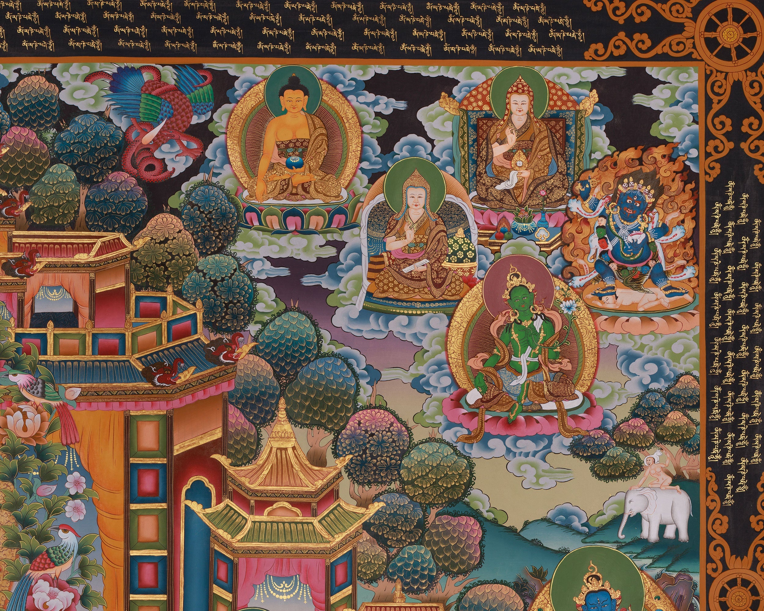1000 Armed Chenrezig Art | Avalokiteshvara Thangka | Buddhist Deity