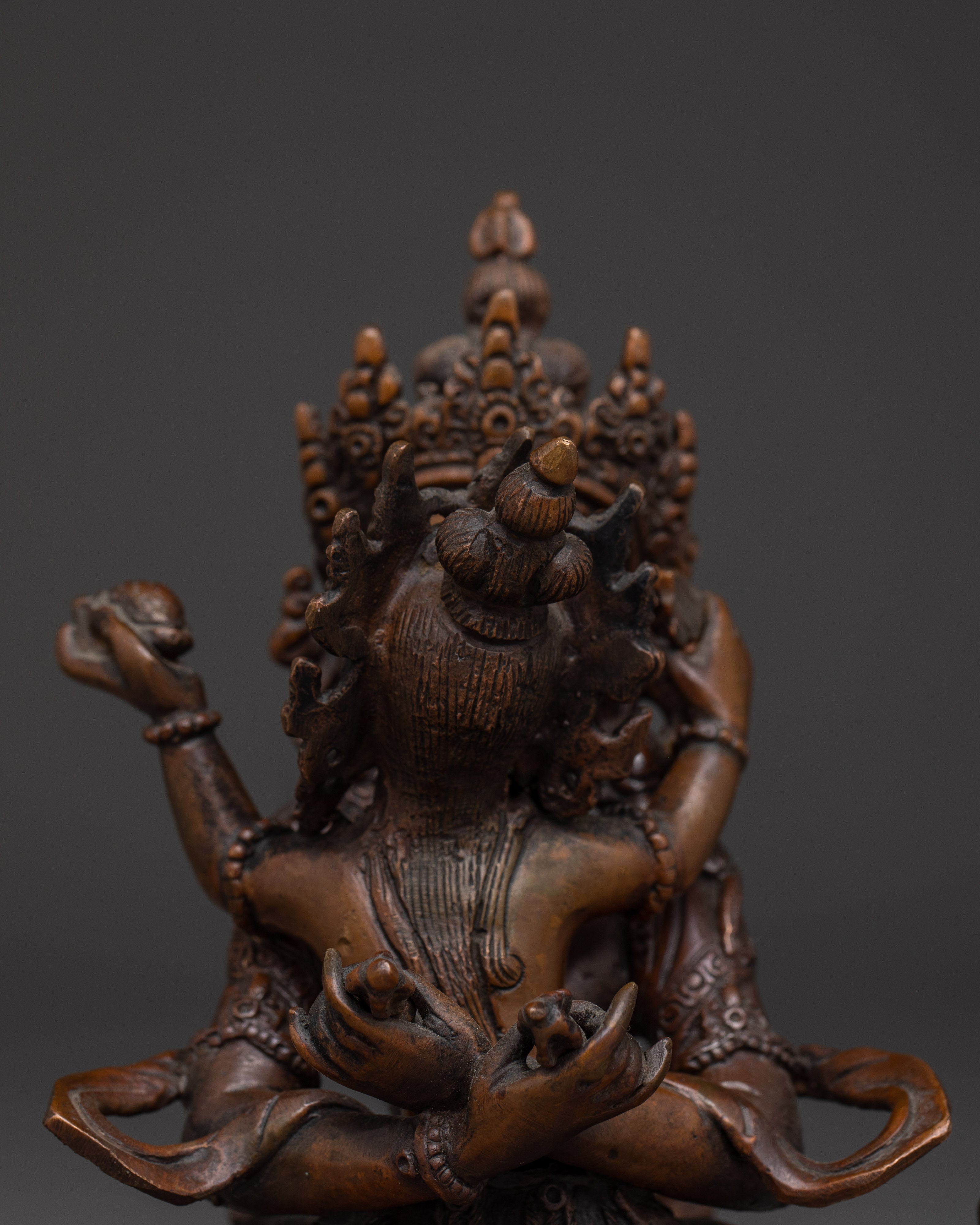 Oxidized Statue of Primordial Buddha Vajradhara | Union of Wisdom and Compassion