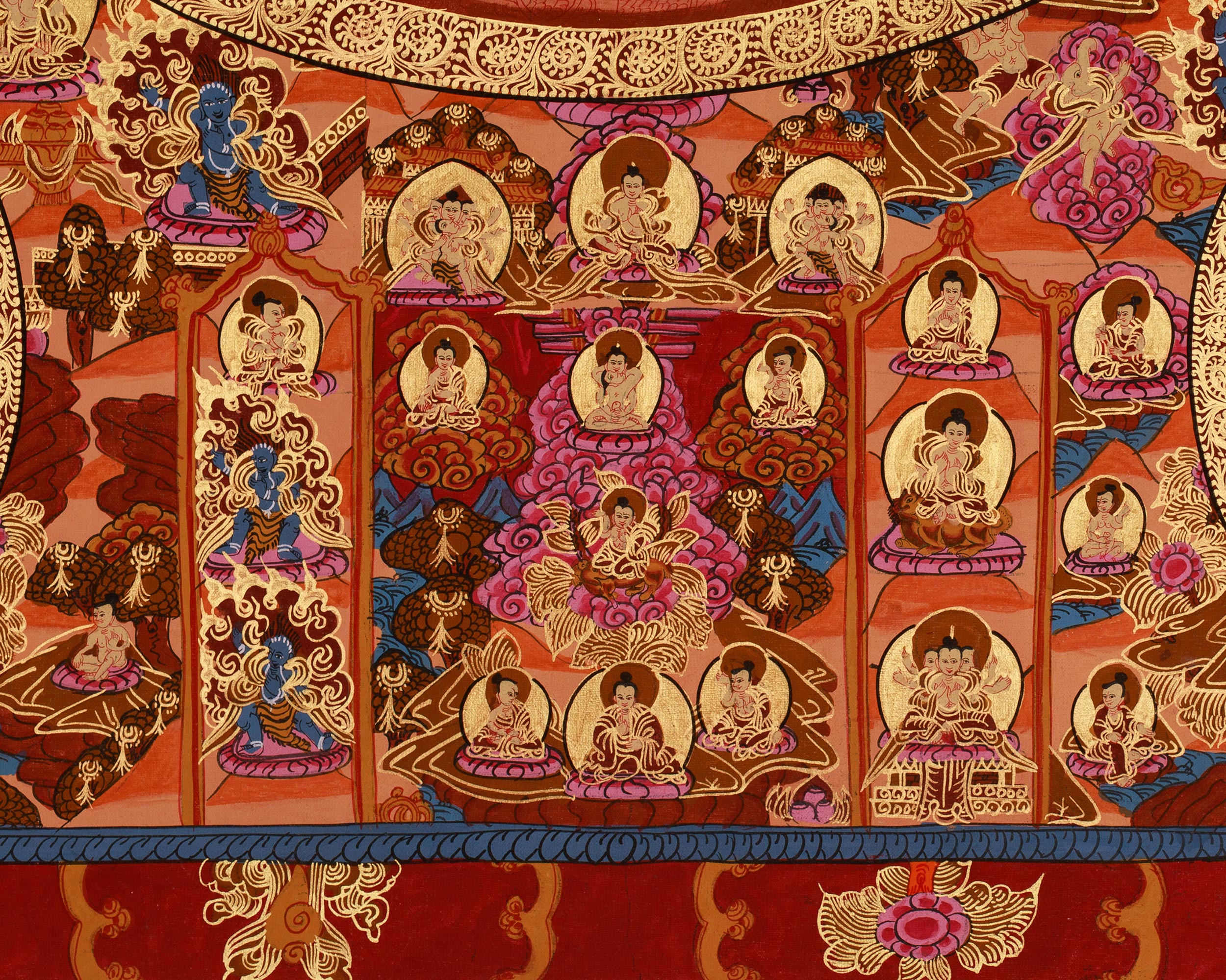 Hand-Painted Tibetan Buddha Mandala | Himalayan Art