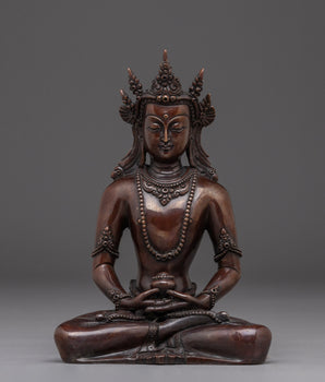 Crown Amitabha Buddha Sculpture | Buddha of Infinite light