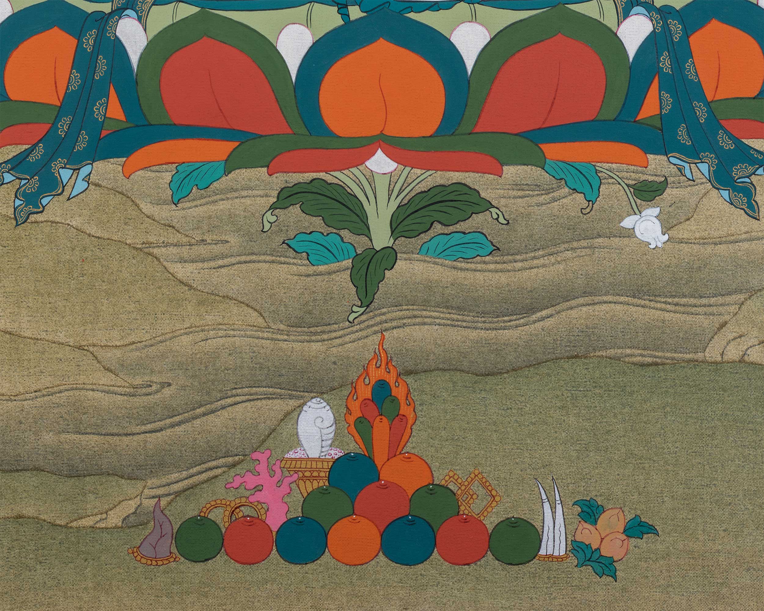 Thangka Print Of Bodhisattva of Wisdom | Digital Print Of Manjushri | Meditative Artwork