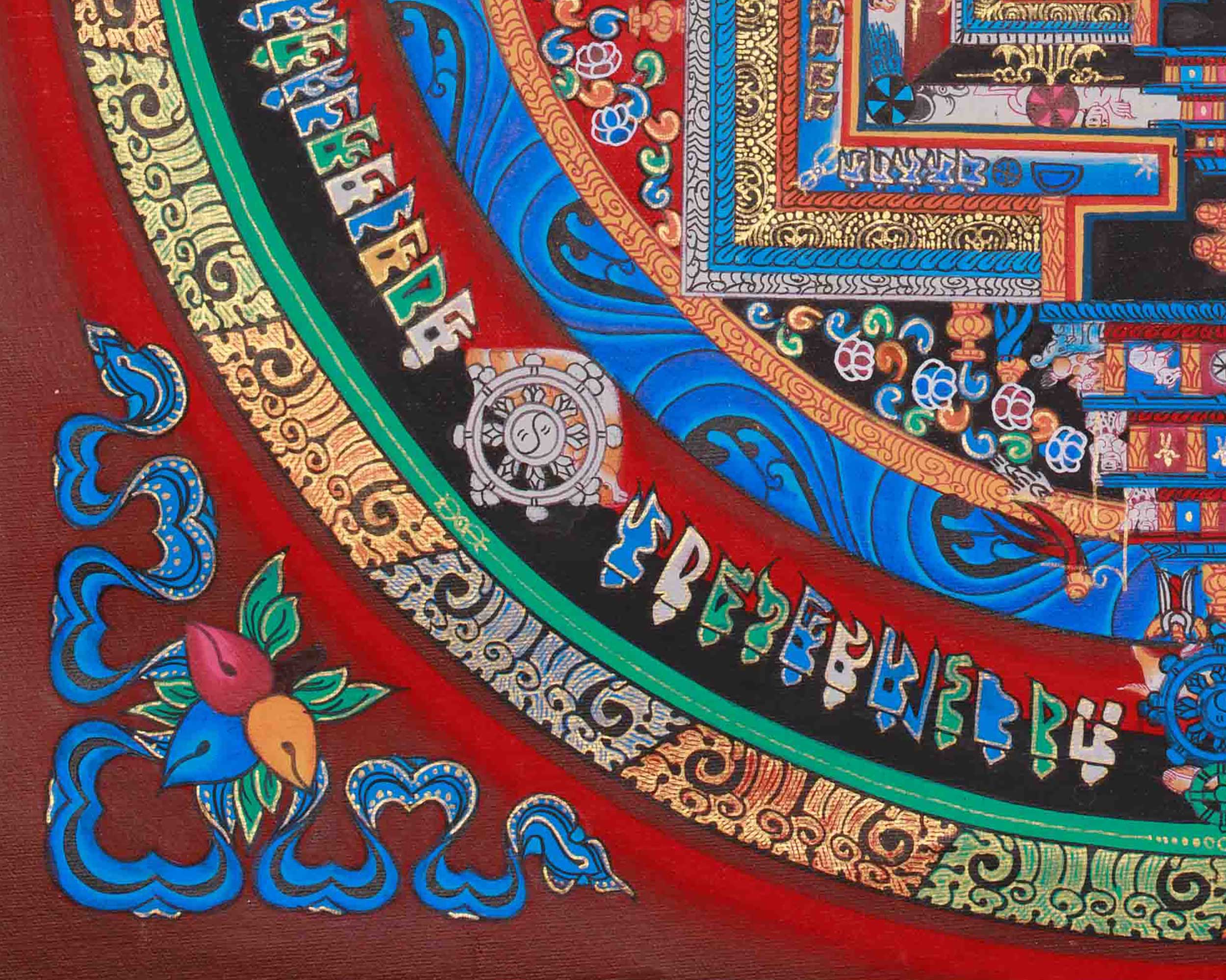 Spiritual Thangka Of Kalachakra Mandala | Himalayan Art Of Time, Space And Enlightenment | Meditation Altar