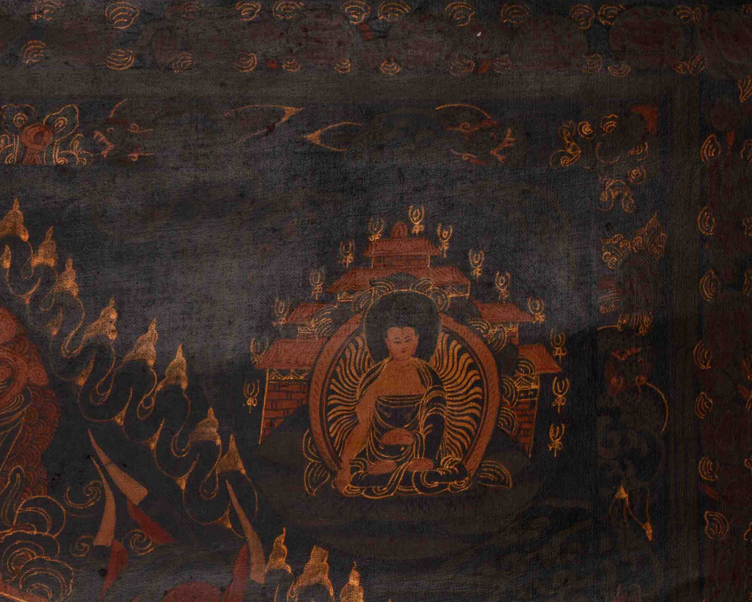 Wheel of Life Buddhist Thangka | Representing Karma, Rebirth, and Enlightenment