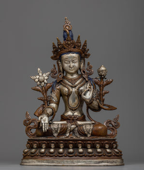 13.3" White Tara Statue 