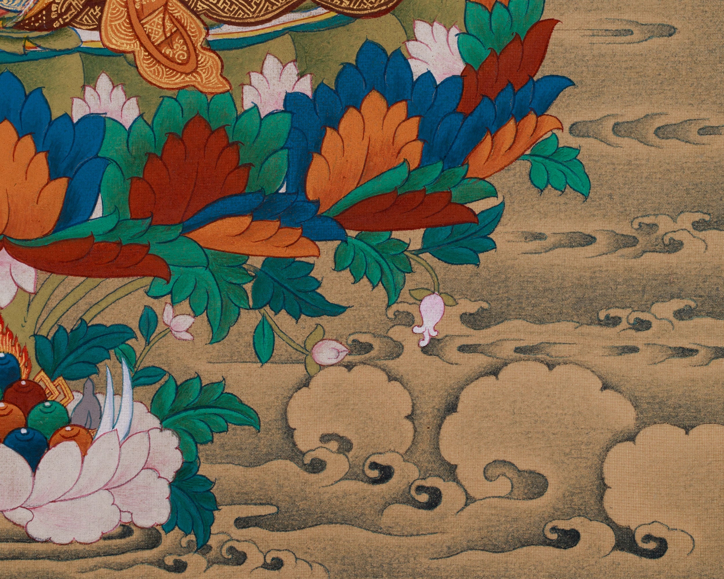Peaceful Guru Rinpoche With Amitabha Buddha | Second Buddha and Buddha of Longevity