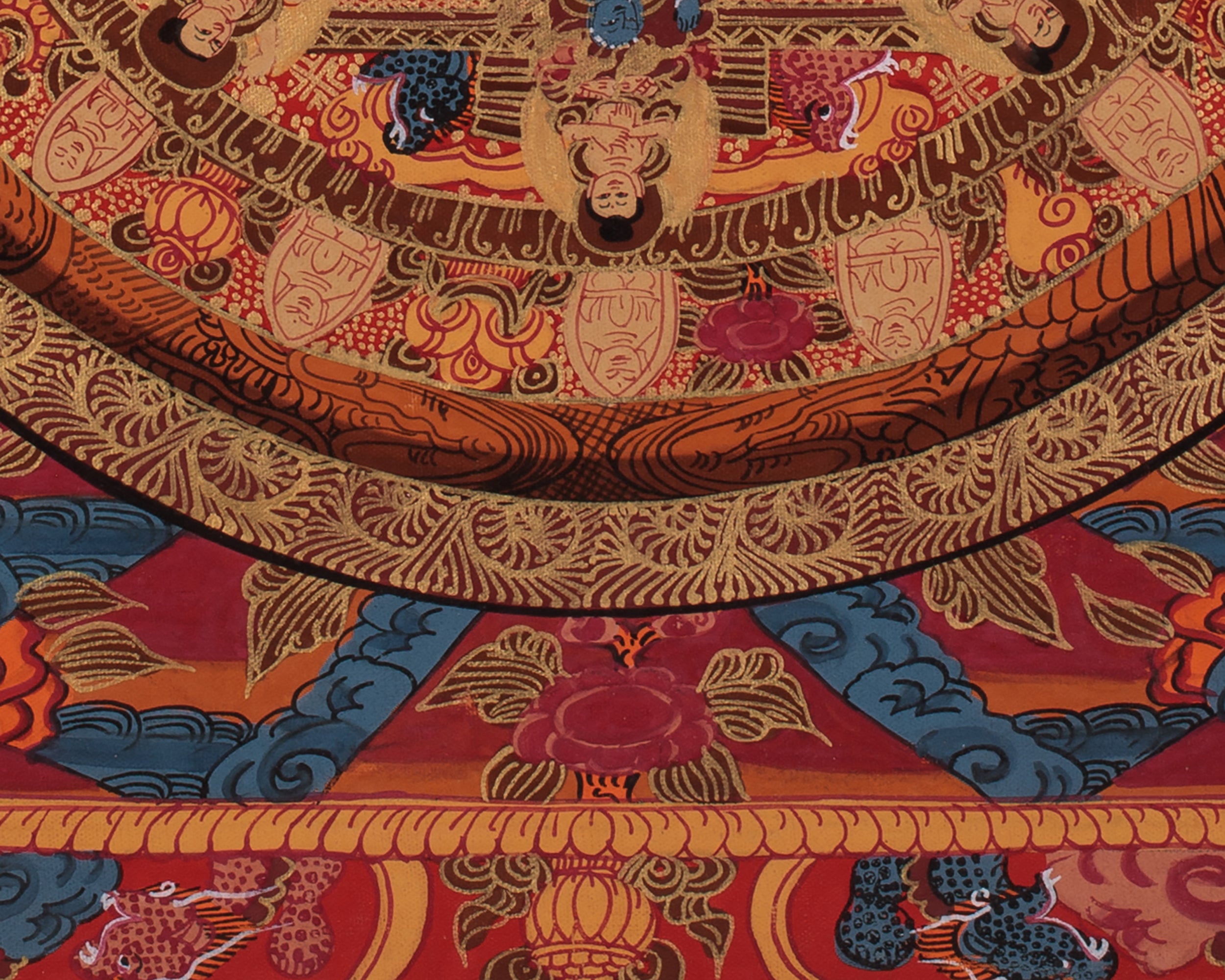 Triple Mandala of Buddha Art | A Sacred Himalayan Artwork of Enlightened Wisdom