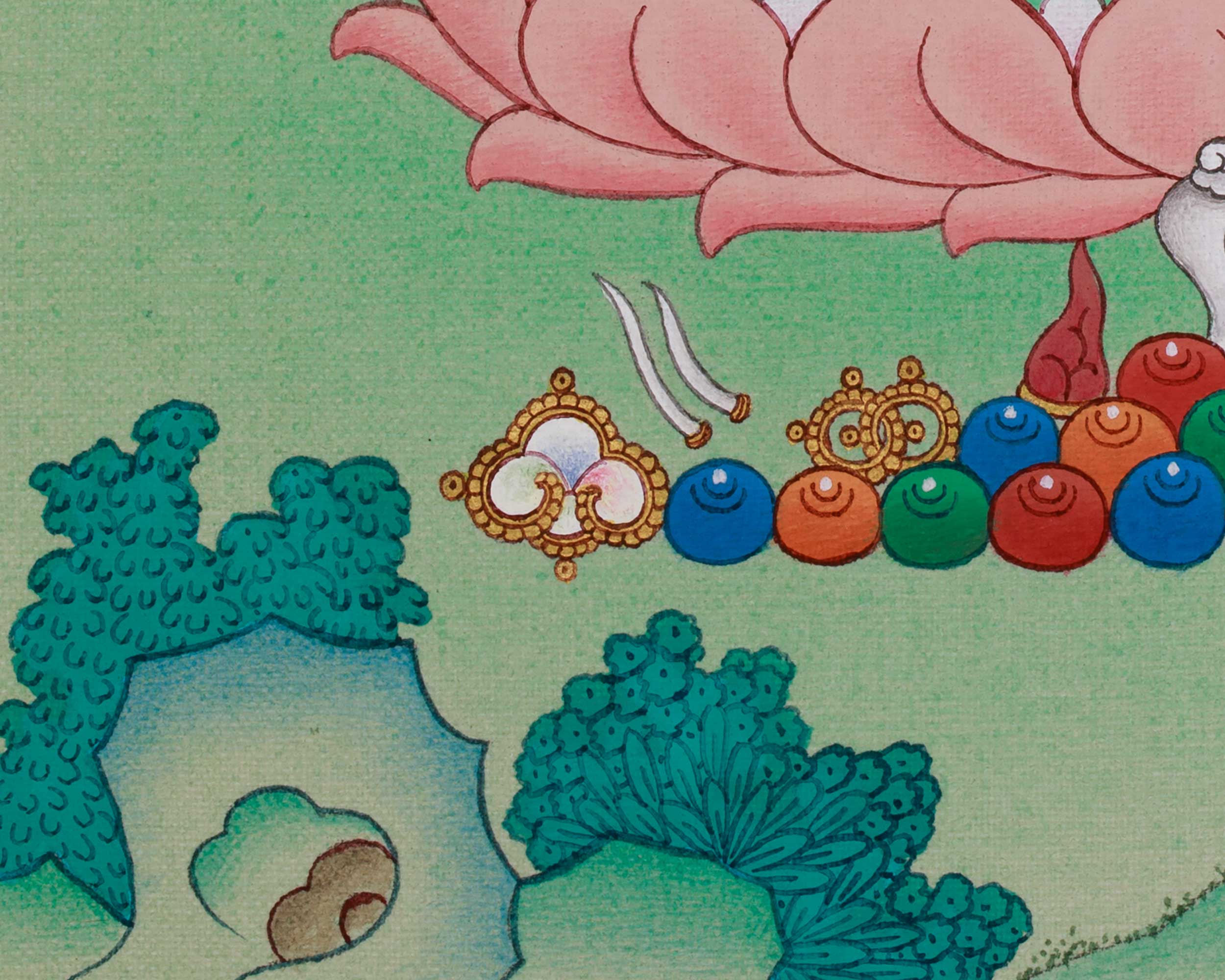 White Tara Healing Thangka | Seven-Eyed Tara | Sita Tara | Vajrayana Deity