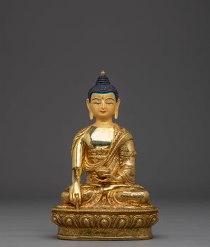 Radiant Golden Statue of Shakyamuni Buddha