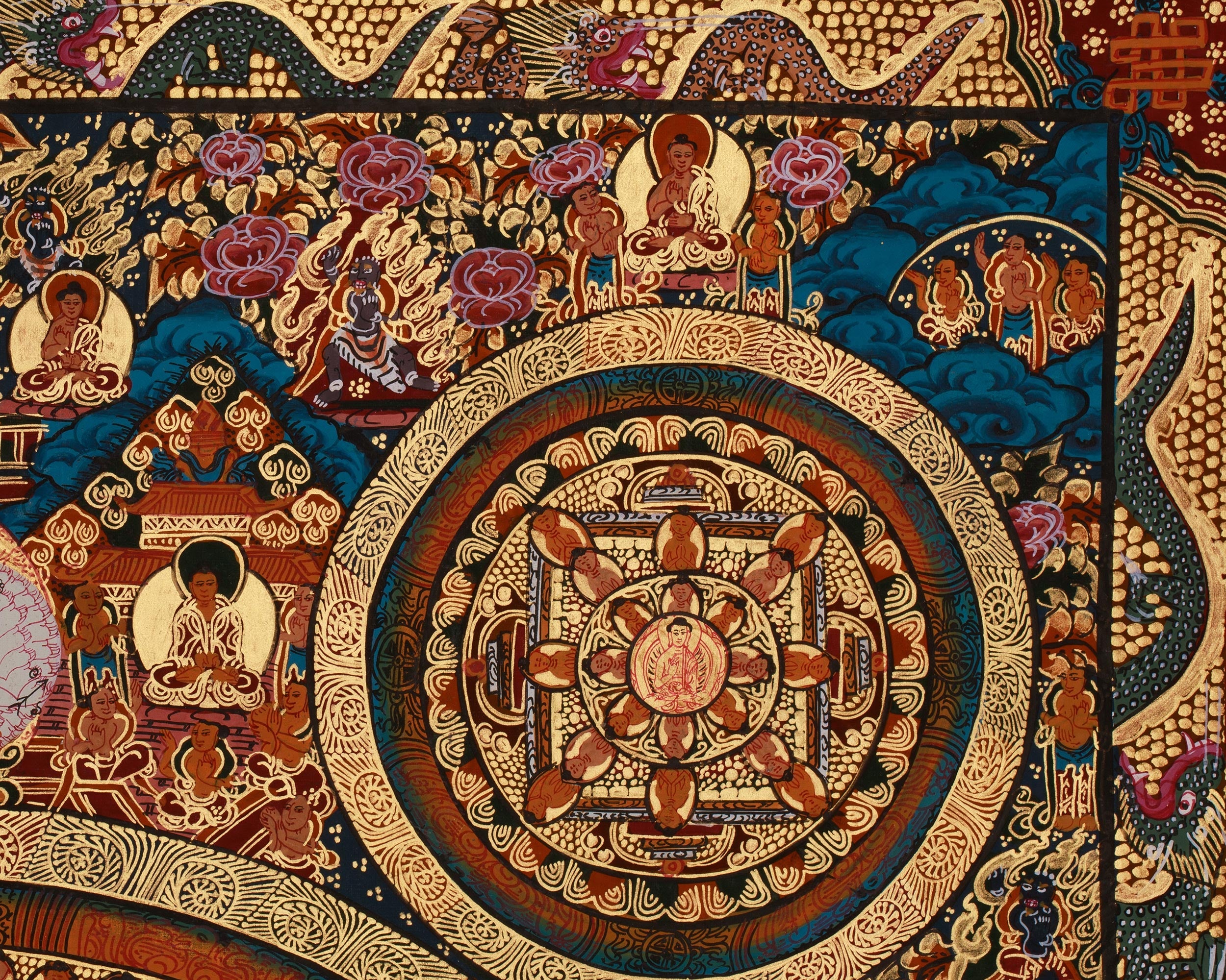 Hand-Painted Buddha Mandala Art | Meditation Altar