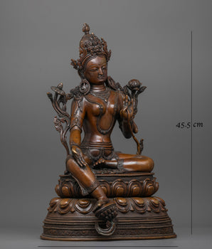 Elegant Green Tara Handcrafted Statue | Essence of Compassionate Action