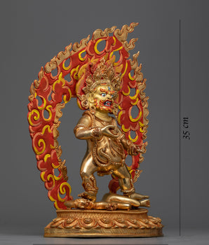 Black Dzambhala Statue 13.7" Inch