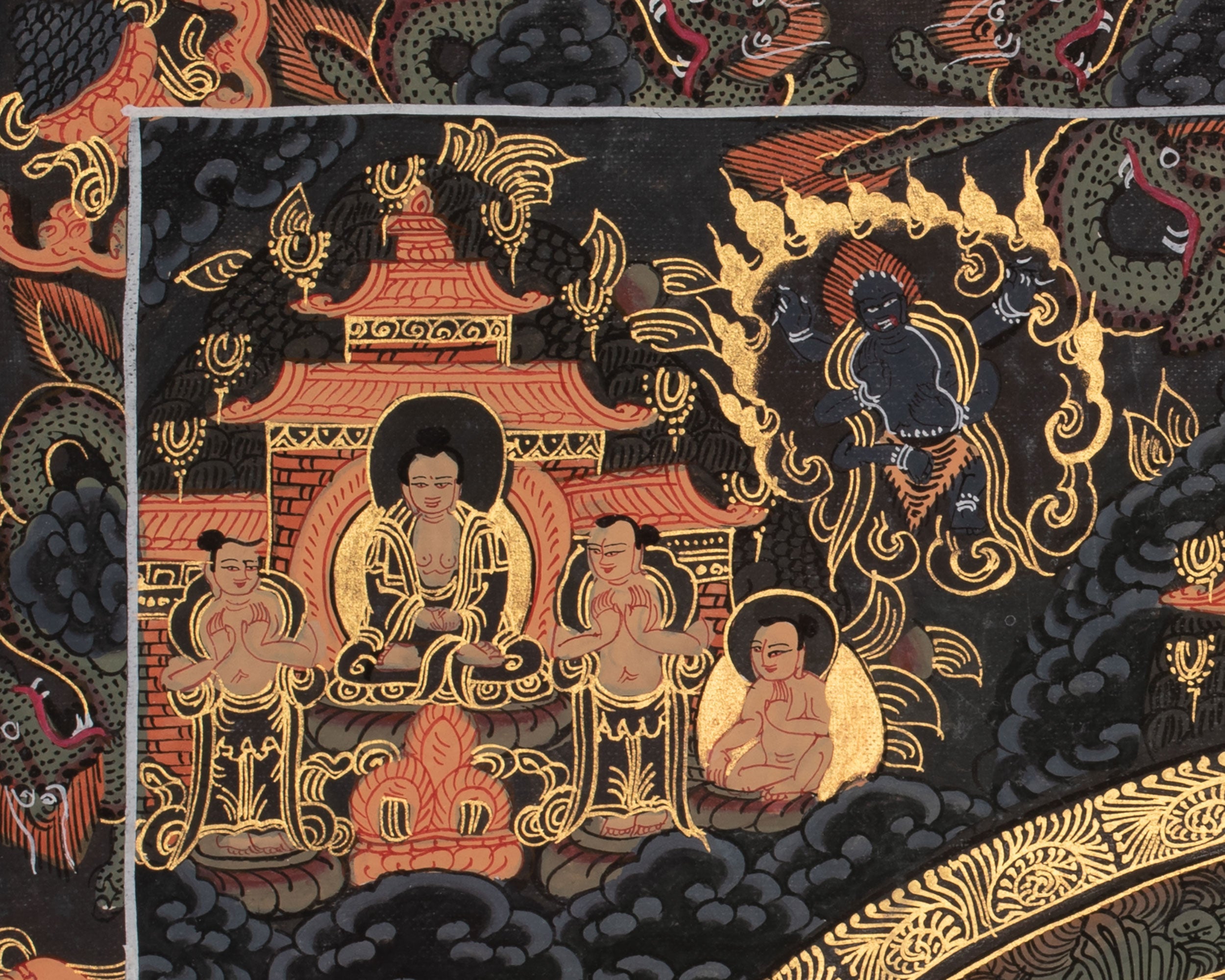Buddha Shakyamuni Mandala Thangka | Tibetan Buddhist Mandala Art Featuring Historical Buddha