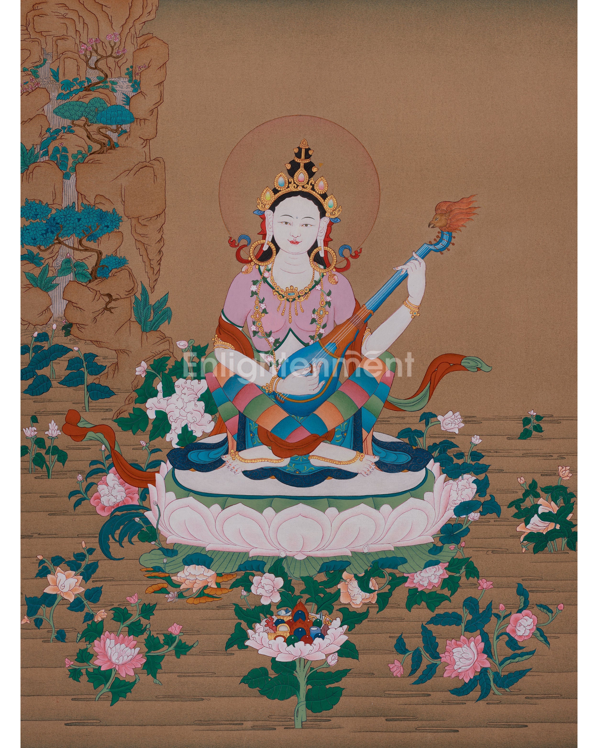 Traditional Saraswati Thangka