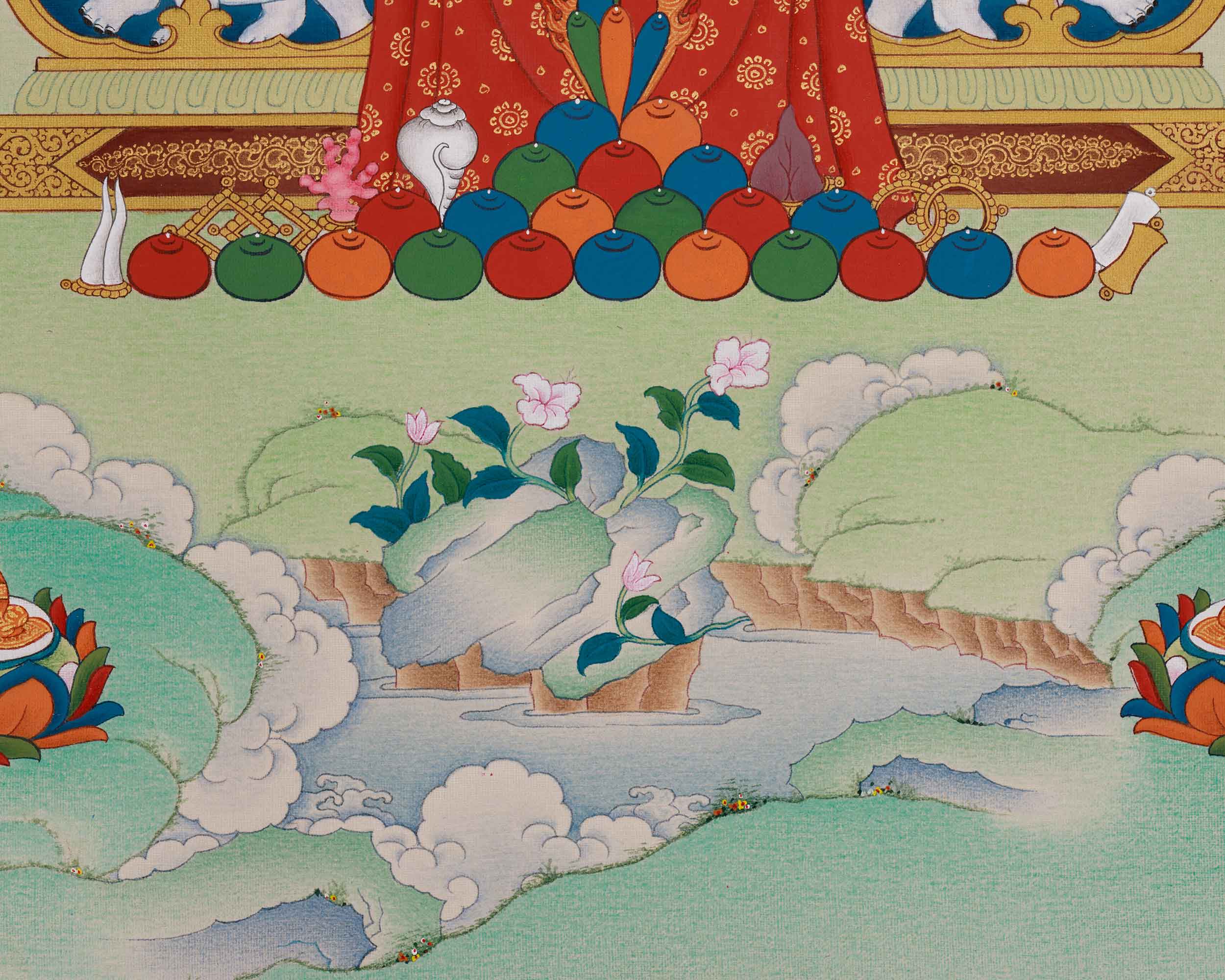 Traditional Asta Medicine Buddha Thangka | Healing and Longevity Art