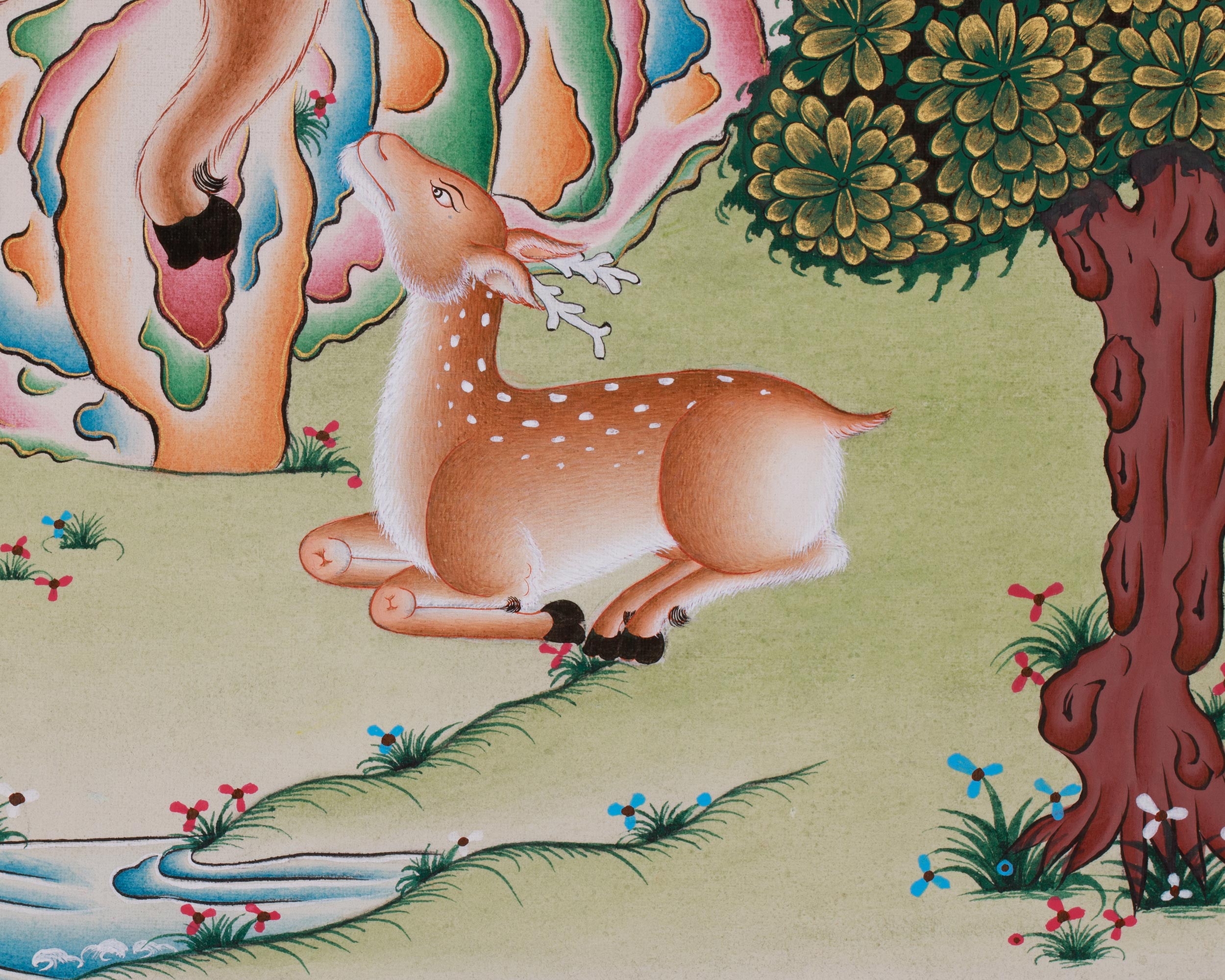 Sacred Milarepa Thangka | Enlightened Master | Spiritual Transformation