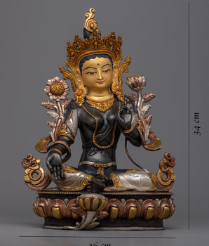 Green Tara Kadampa Statue | Female Buddha Of Compassion