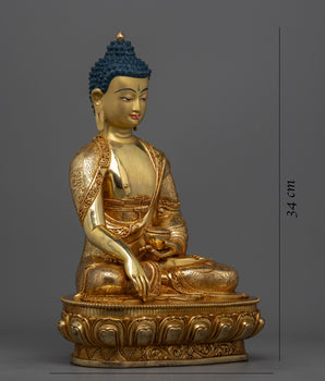 Shakyamuni Buddha Gold Figurine 