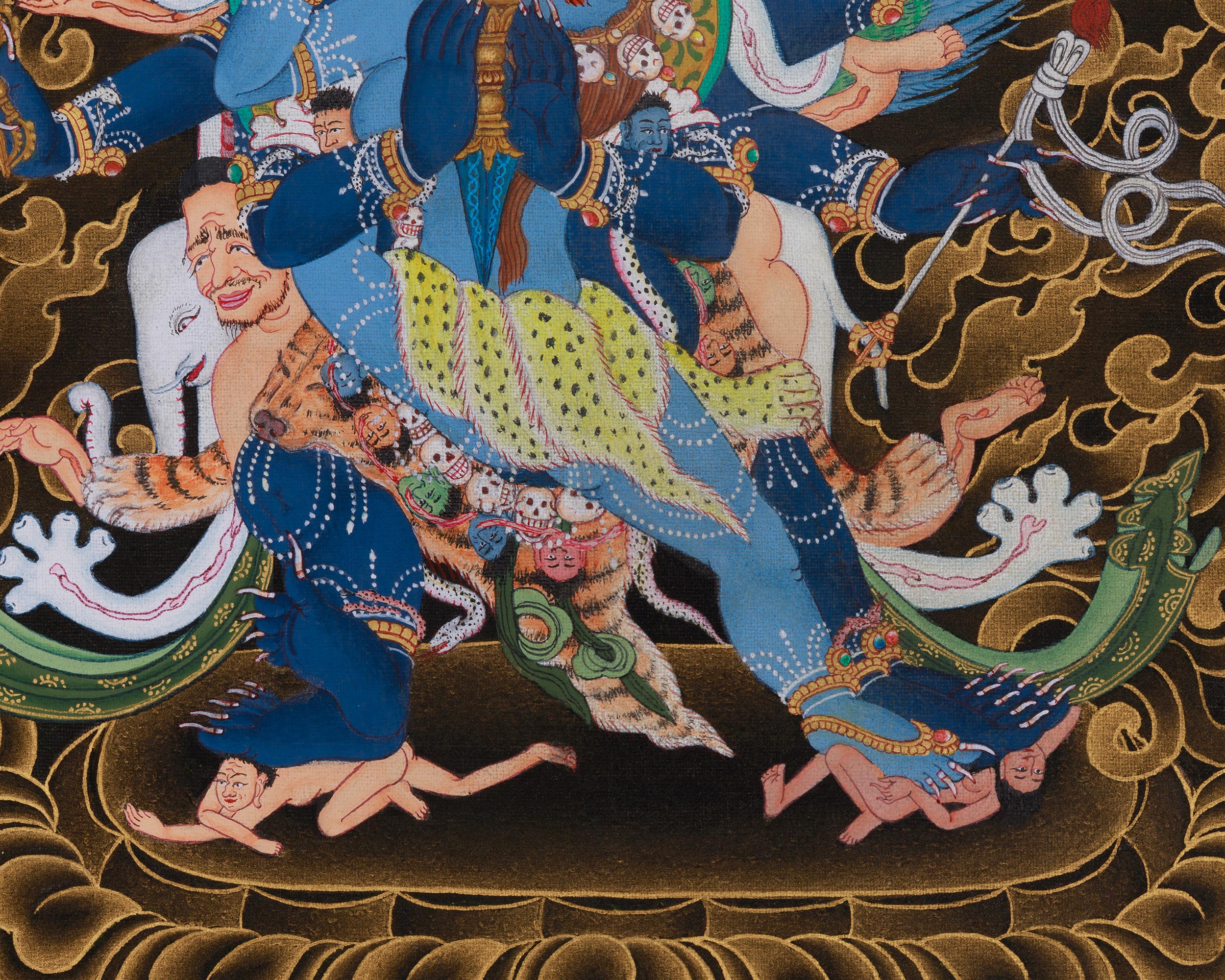 Wrathful Deity Vajrakilaya Thangka | Tibetan Tantric Deity | Fierce Compassion