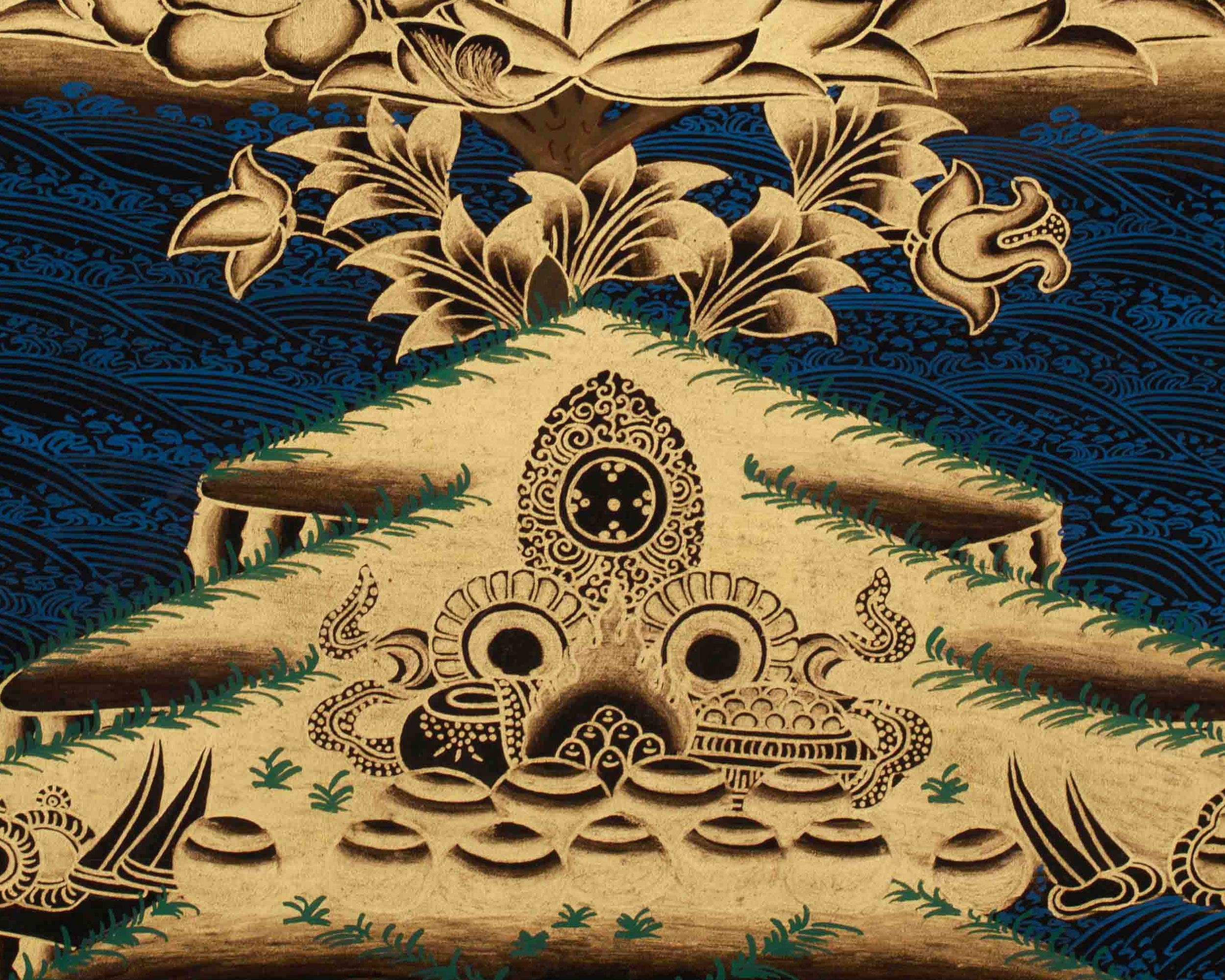 Mother Green Tara Healing Art | Tibetan Buddhist Thangka| Sacred Art Of Wisdom & Swift Blessings