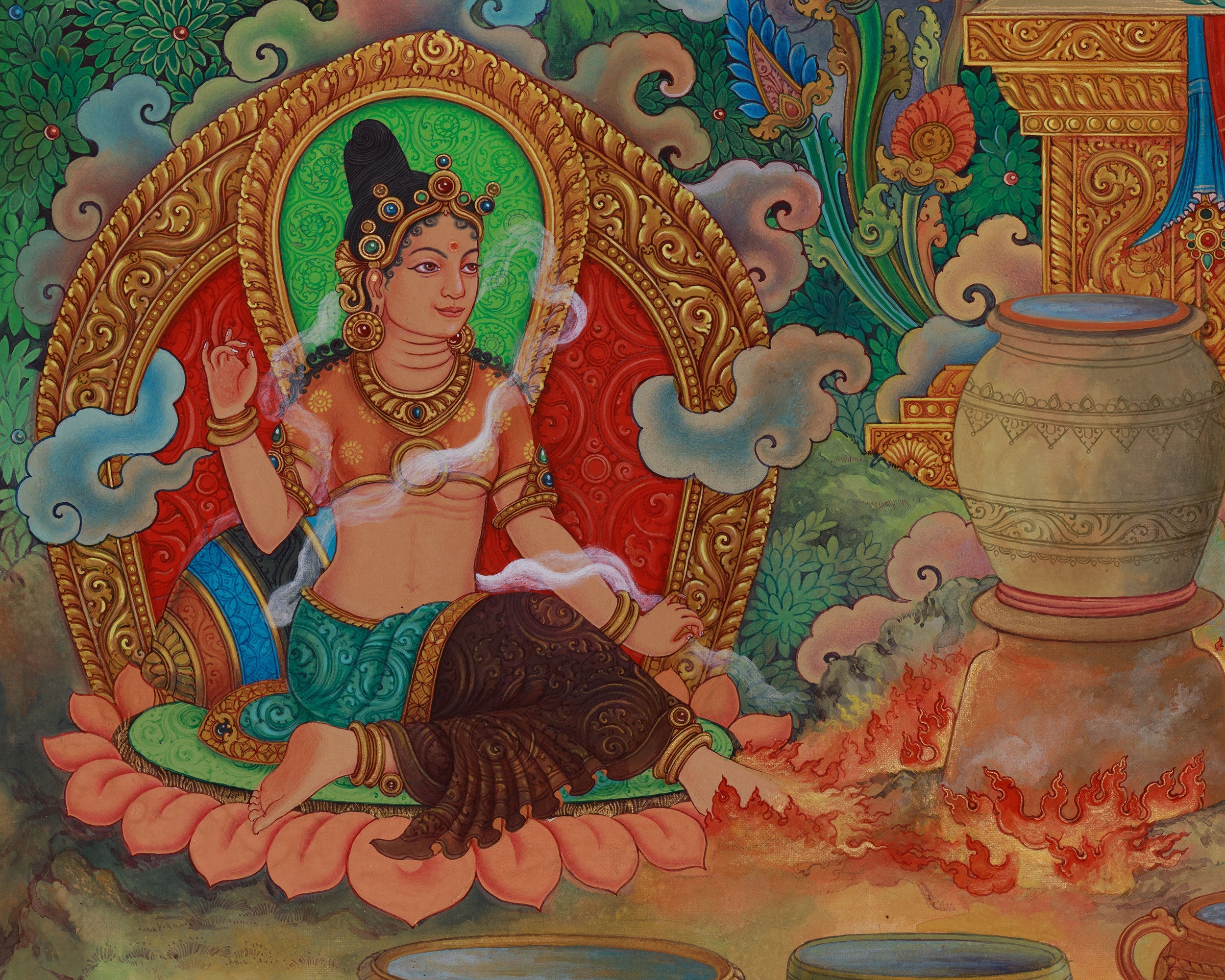 Mahasiddha of Kathmandu Valley | Jamana Gubaju Thangka Print