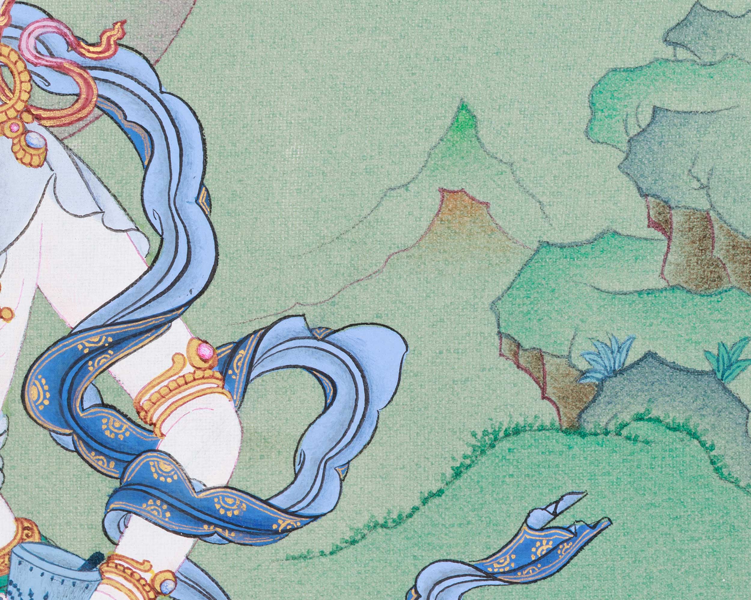Dorje Sempa, Vajrasattva Thangka | Symbols of Transformation and Spiritual Cleansing