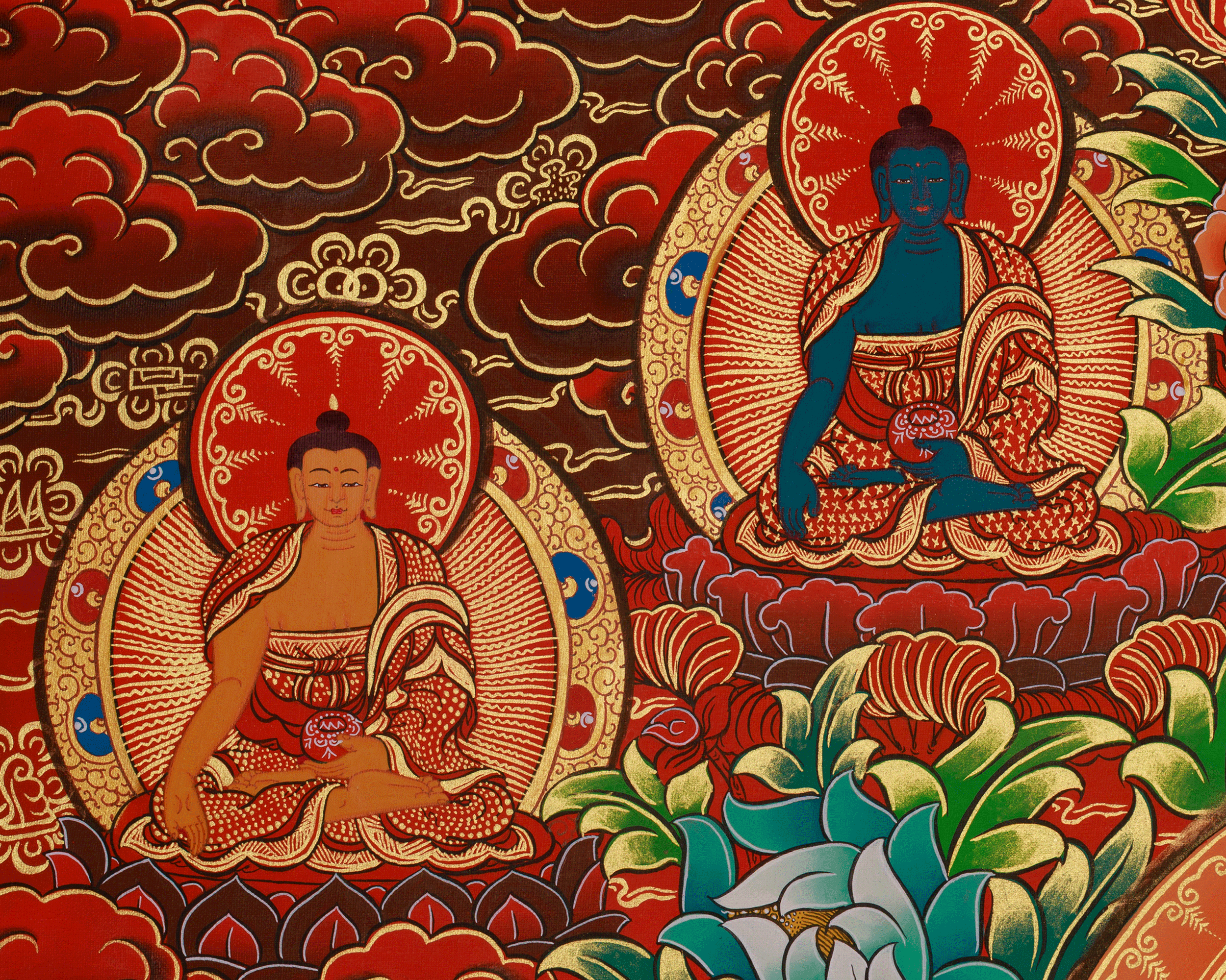 Sacred Chenrezig Artwork | Tibetan Compassion Deity | Avalokiteshvara Thangka