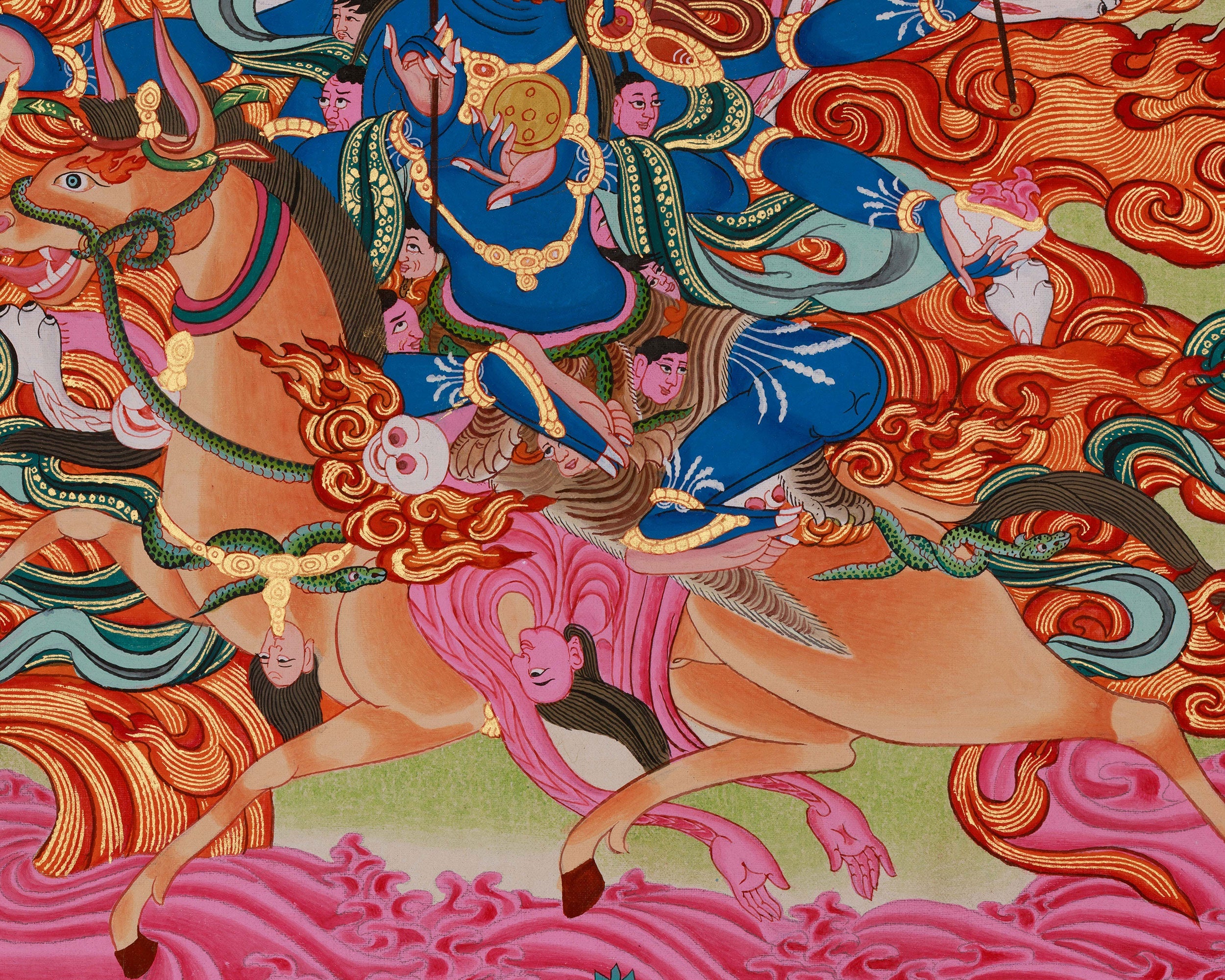 Palden Lhamo Tibetan Thangka | Powerful Female Dharma Protector