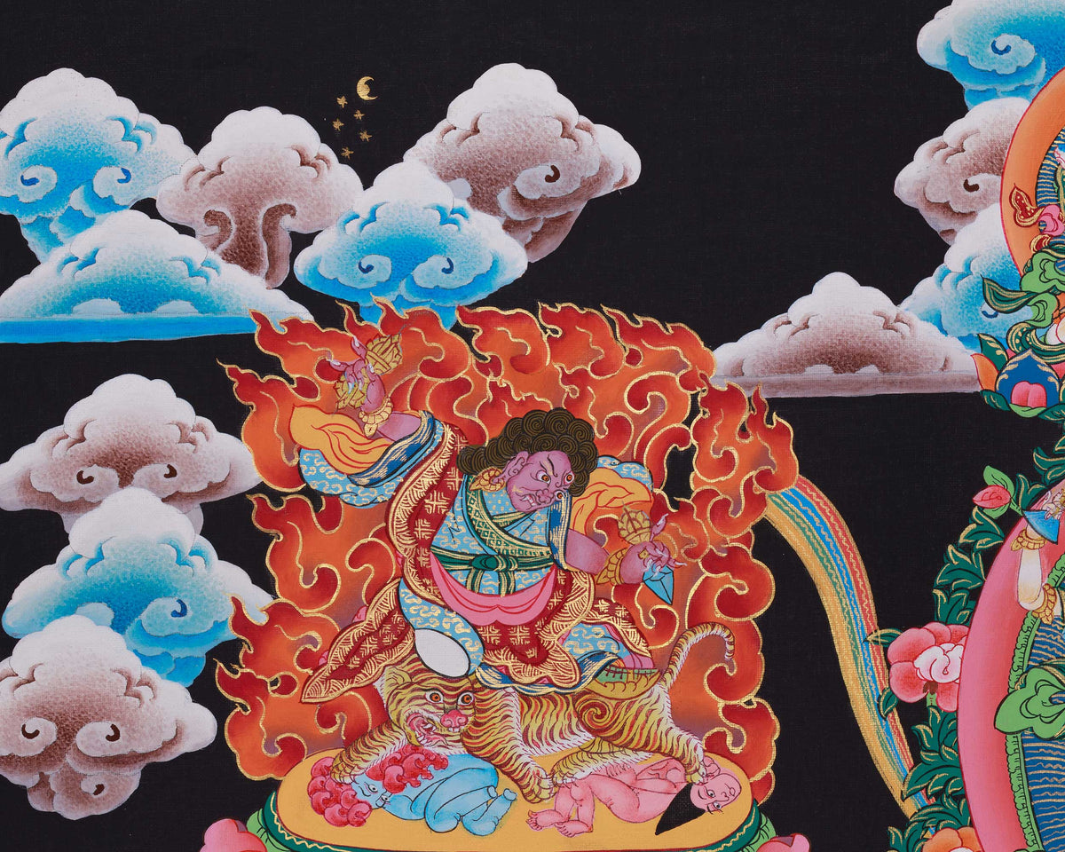 Nyingma Mahakala Thangka | The Wrathful Protector and Guardians of the Nyingma Tradition