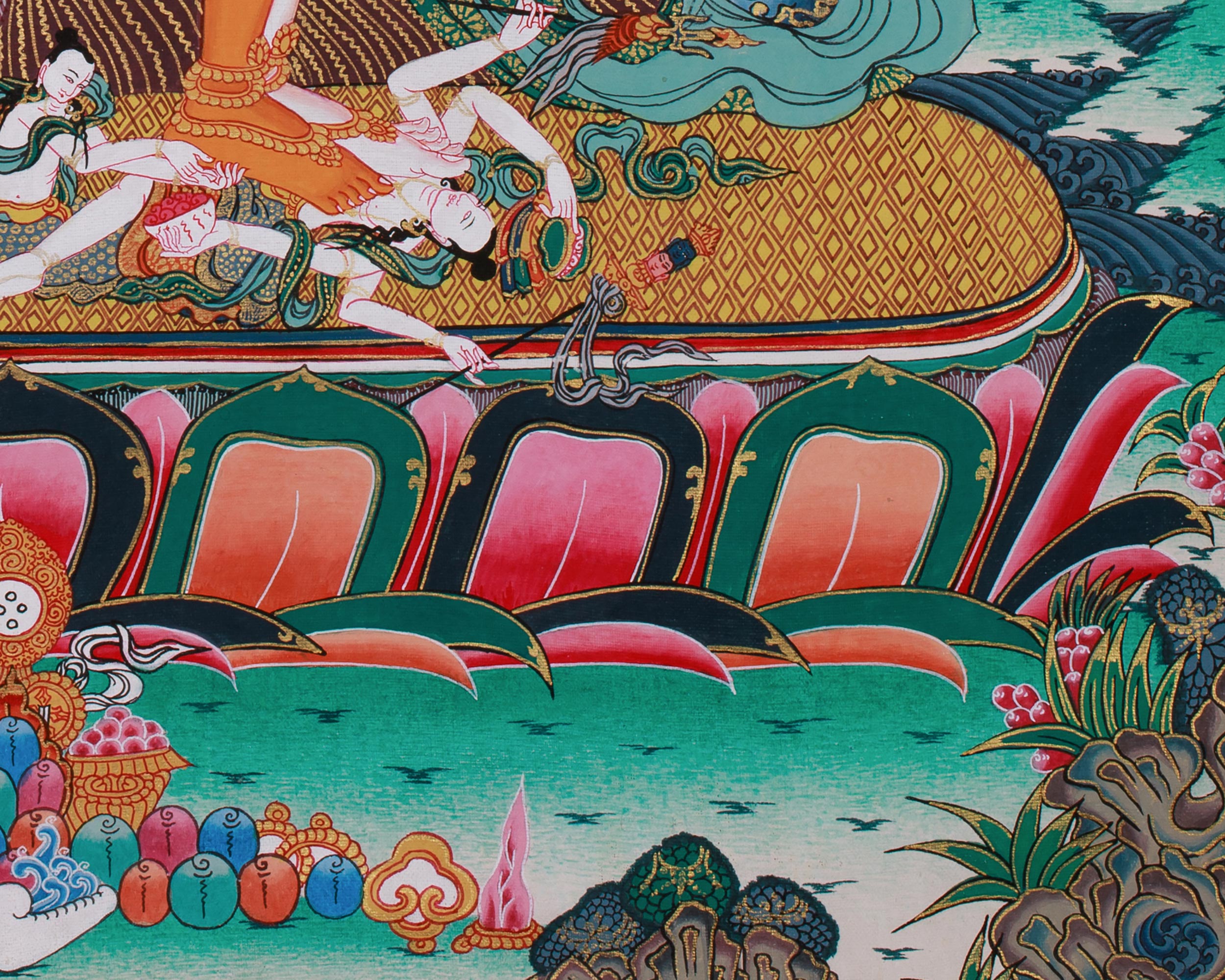Kalachakra Tantric Deity Thangka | Divine Union and Spiritual Transformation