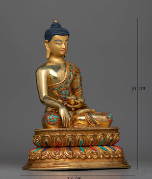 shakyamuni-buddha-gilt sculpture