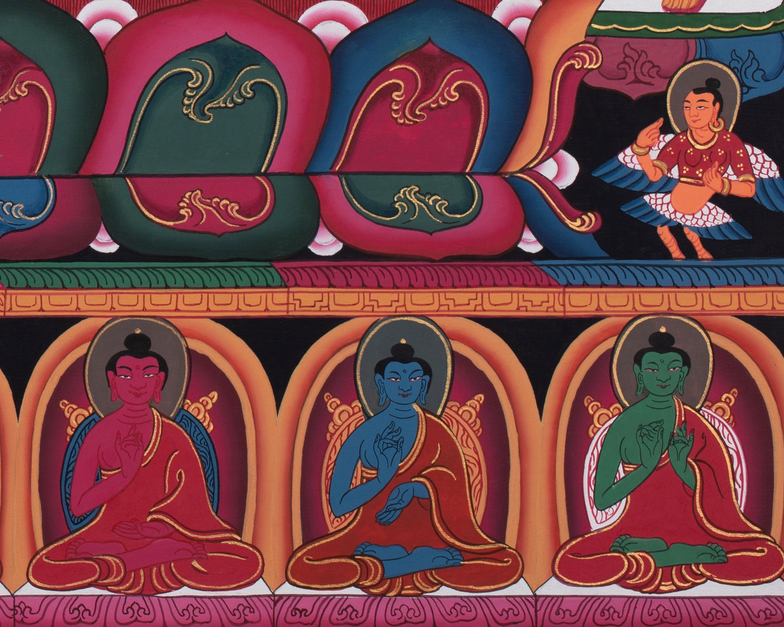 Amoghasiddhi Buddha Thangka | Enlightened Action and Fearless Compassion