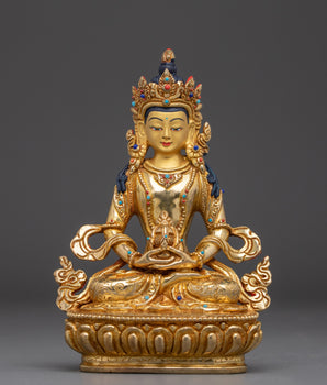 Golden Healing Deity Amitayus Statue