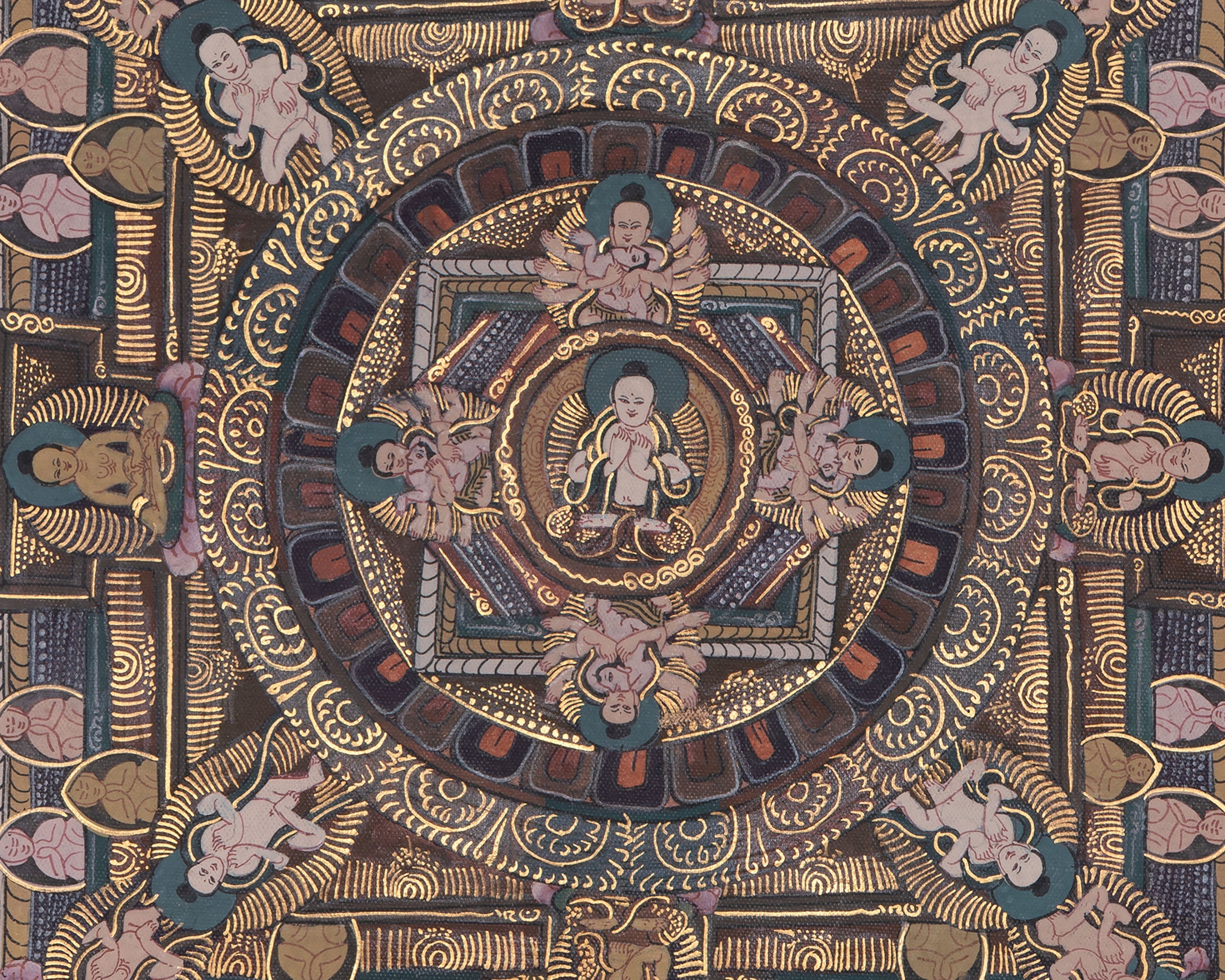 Traditional Vairocana Buddha Mandala | Thangka For Meditation Practice