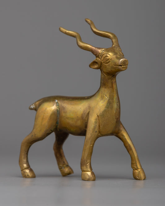 Brass Deer Figurine