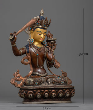 Handcrafted Manjushri Statue